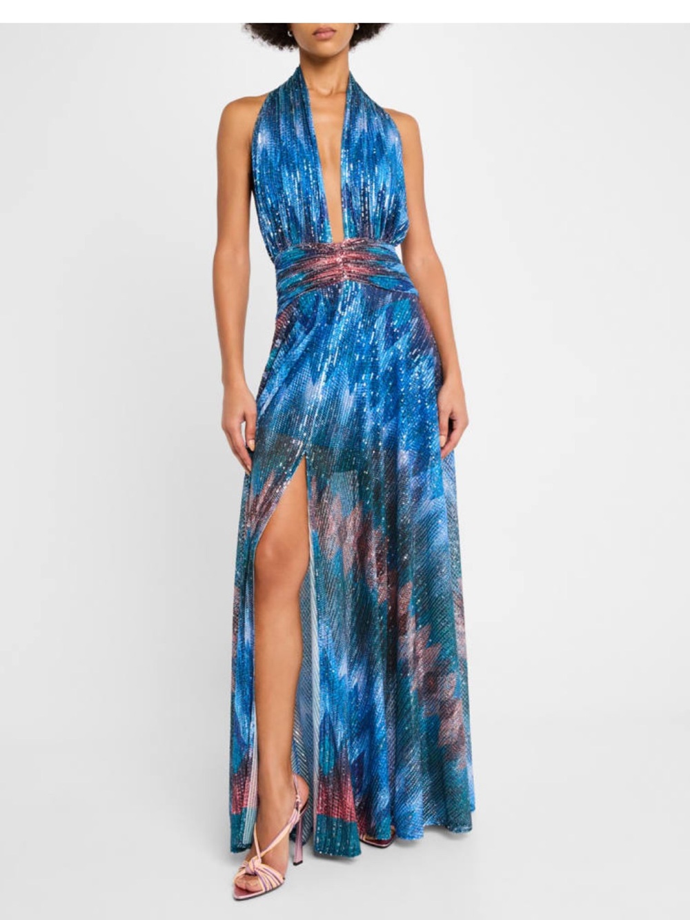Ramy Brook Reyna sequined chevron gown
